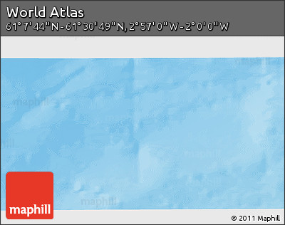 Physical 3D Map of the Area around 61° 19' 16" N, 2° 28' 30" W