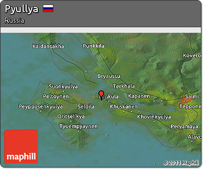 Satellite 3D Map of Pyullya