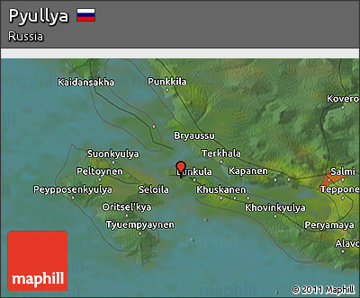Satellite 3D Map of Pyullya