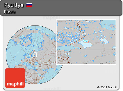 Gray Location Map of Pyullya
