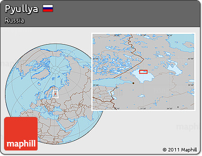 Gray Location Map of Pyullya