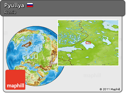 Physical Location Map of Pyullya