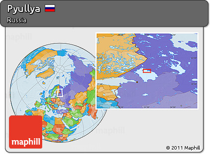 Political Location Map of Pyullya