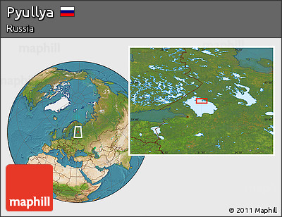 Satellite Location Map of Pyullya