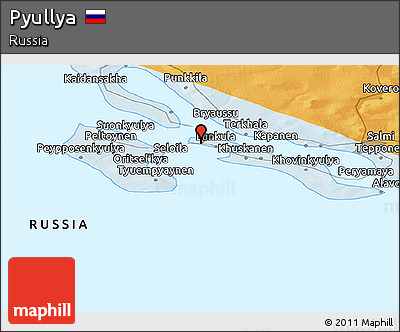 Political Panoramic Map of Pyullya