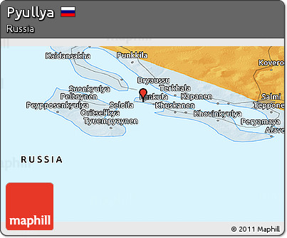Political Panoramic Map of Pyullya
