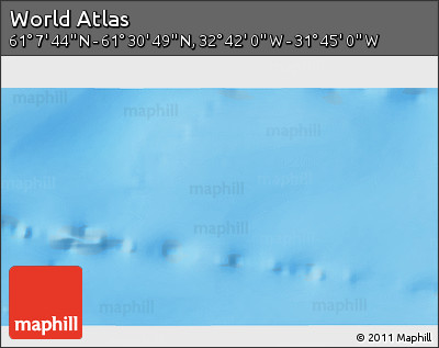 Physical 3D Map of the Area around 61° 19' 16" N, 32° 13' 30" W