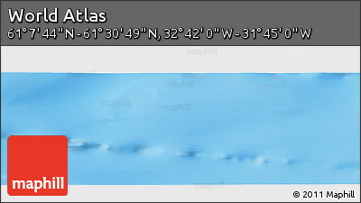 Physical Panoramic Map of the Area around 61° 19' 16" N, 32° 13' 30" W