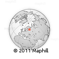 Outline Map of the Area around 61° 19' 16" N, 34° 4' 30" E, rectangular outline