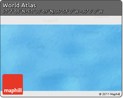 Physical 3D Map of the Area around 61° 19' 16" N, 36° 28' 30" W