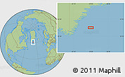 Savanna Style Location Map of the area around 61° 19' 16" N, 39° 52' 30" W