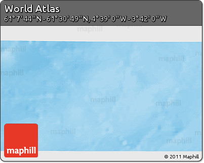 Physical 3D Map of the Area around 61° 19' 16" N, 4° 10' 30" W