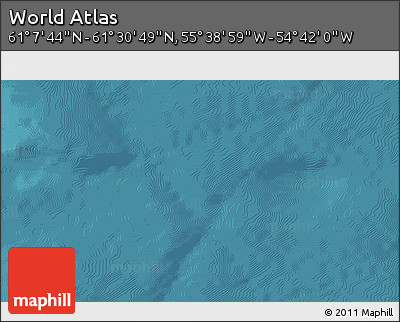 Satellite 3D Map of the Area around 61° 19' 16" N, 55° 10' 29" W