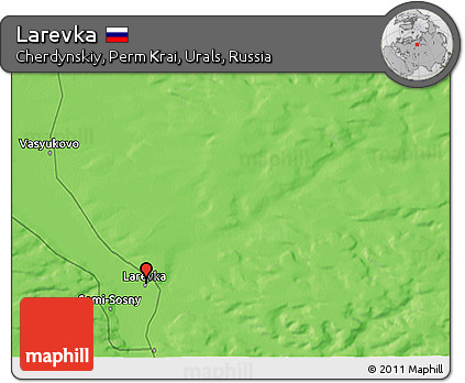 Political 3D Map of Larevka