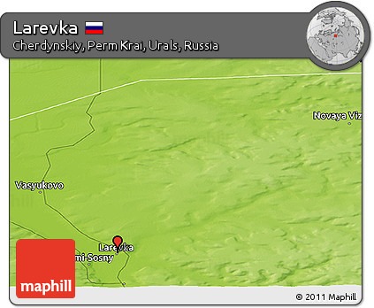 Physical Panoramic Map of Larevka