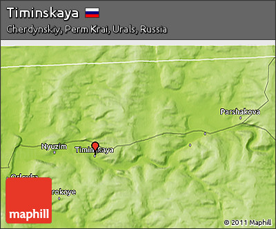 Physical 3D Map of Timinskaya