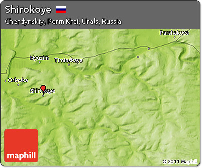 Physical 3D Map of Shirokoye