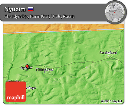 Political 3D Map of Nyuzim