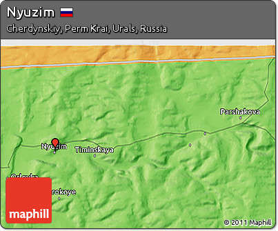 Political 3D Map of Nyuzim