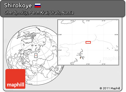 Blank Location Map of Shirokoye