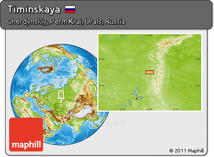 Physical Location Map of Timinskaya