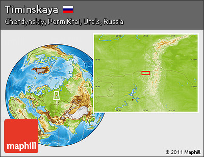 Physical Location Map of Timinskaya
