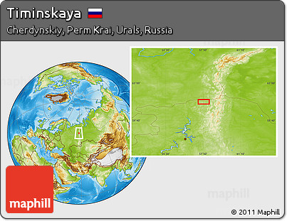 Physical Location Map of Timinskaya