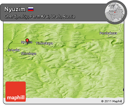 Physical Panoramic Map of Nyuzim