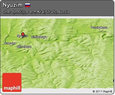 Physical Panoramic Map of Nyuzim