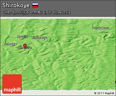 Political Panoramic Map of Shirokoye