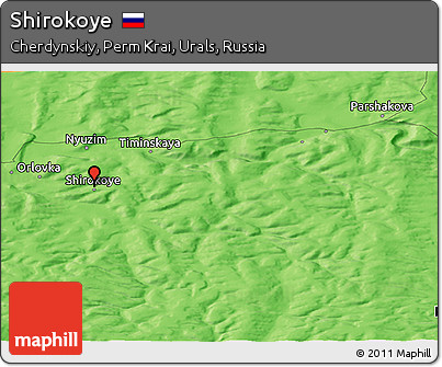 Political Panoramic Map of Shirokoye