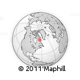 Outline Map of the Area around 61° 19' 16" N, 64° 31' 30" W, rectangular outline