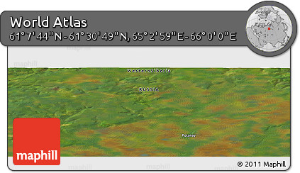 Satellite Panoramic Map of the Area around 61° 19' 16" N, 65° 31' 30" E