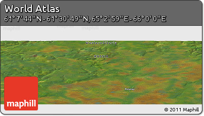 Satellite Panoramic Map of the Area around 61° 19' 16" N, 65° 31' 30" E