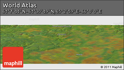 Satellite Panoramic Map of the Area around 61° 19' 16" N, 65° 31' 30" E