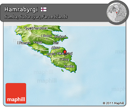 Physical 3D Map of Hamrabyrgi