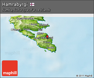 Physical 3D Map of Hamrabyrgi