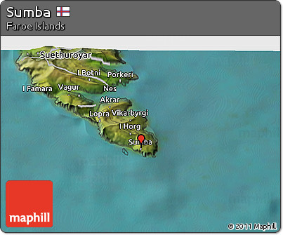 Satellite 3D Map of Sumba