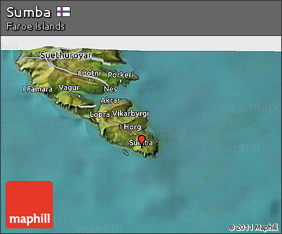 Satellite 3D Map of Sumba