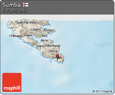 Shaded Relief 3D Map of Sumba