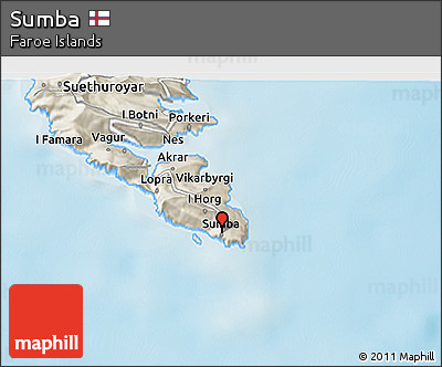 Shaded Relief 3D Map of Sumba