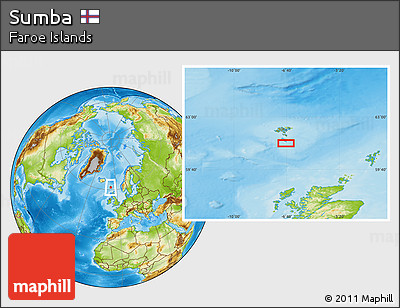Physical Location Map of Sumba