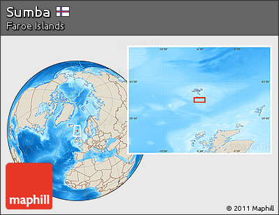 Shaded Relief Location Map of Sumba