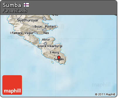 Shaded Relief Map of Sumba