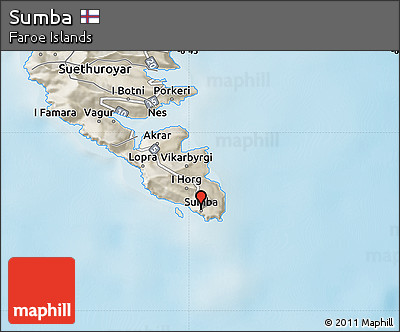 Shaded Relief Map of Sumba