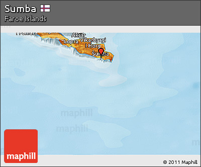 Political Panoramic Map of Sumba