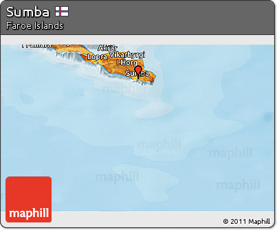 Political Panoramic Map of Sumba