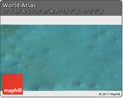 Satellite 3D Map of the Area around 61° 19' 16" N, 70° 28' 29" W