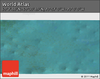 Satellite 3D Map of the Area around 61° 19' 16" N, 70° 28' 29" W