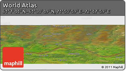 Satellite Panoramic Map of the Area around 61° 19' 16" N, 72° 19' 29" E